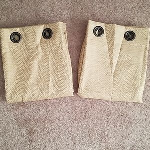 Pair of Cheshire Grommet Top Curtains in Gold